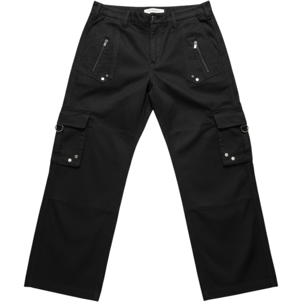 Workshop Andrea Jovine Black Cargo Pants Womens‎ 4 Goth Utility Grommet D-Ring